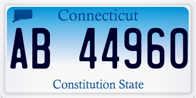 CT license plate AB44960