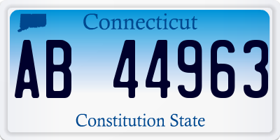 CT license plate AB44963