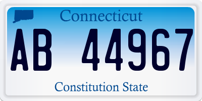 CT license plate AB44967