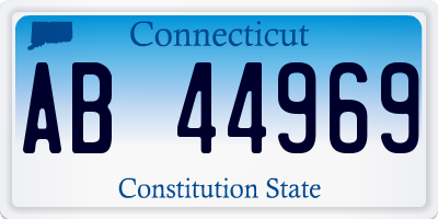 CT license plate AB44969