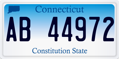 CT license plate AB44972