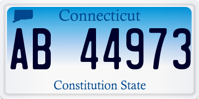 CT license plate AB44973