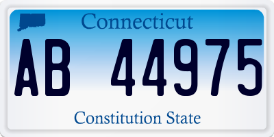 CT license plate AB44975