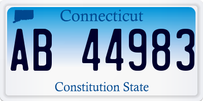 CT license plate AB44983