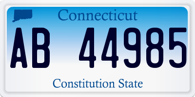 CT license plate AB44985