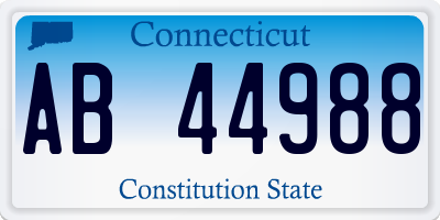 CT license plate AB44988