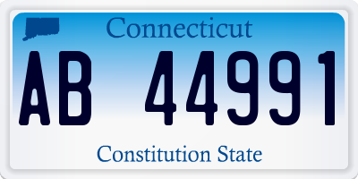 CT license plate AB44991