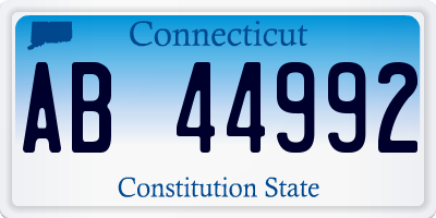 CT license plate AB44992