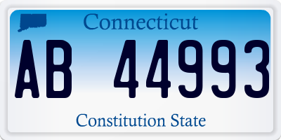 CT license plate AB44993