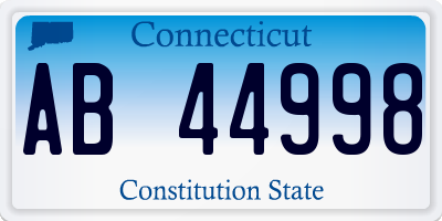 CT license plate AB44998