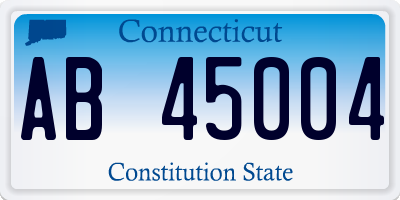 CT license plate AB45004