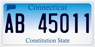 CT license plate AB45011