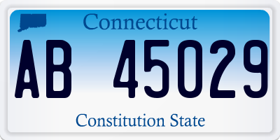 CT license plate AB45029