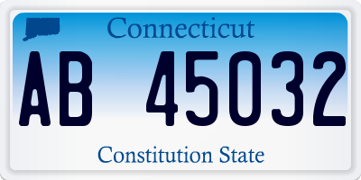 CT license plate AB45032
