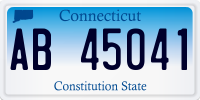 CT license plate AB45041