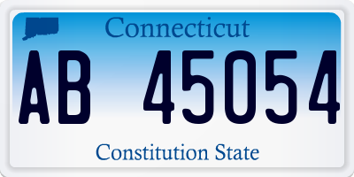 CT license plate AB45054