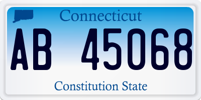 CT license plate AB45068