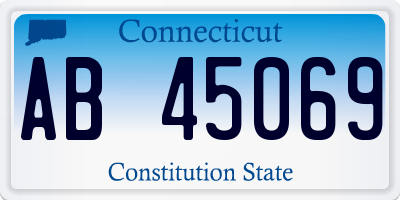 CT license plate AB45069