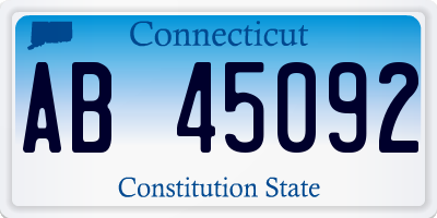 CT license plate AB45092