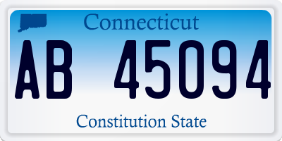 CT license plate AB45094