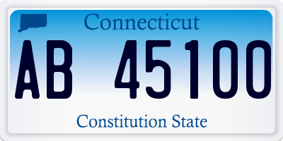 CT license plate AB45100