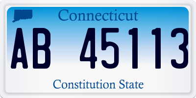 CT license plate AB45113
