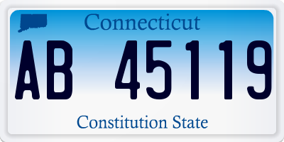 CT license plate AB45119
