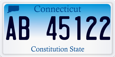 CT license plate AB45122