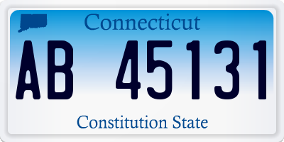 CT license plate AB45131