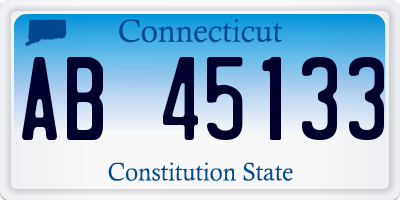 CT license plate AB45133