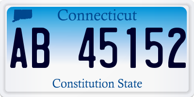 CT license plate AB45152