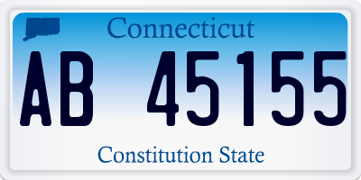 CT license plate AB45155