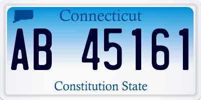 CT license plate AB45161