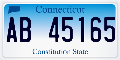 CT license plate AB45165