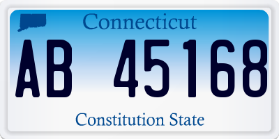 CT license plate AB45168