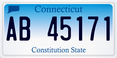 CT license plate AB45171