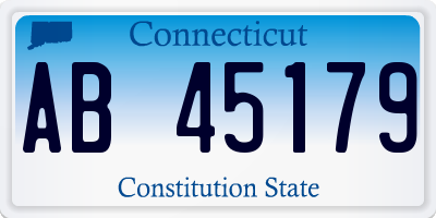 CT license plate AB45179