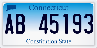 CT license plate AB45193