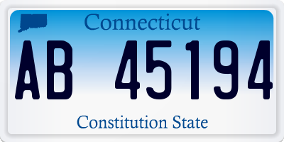 CT license plate AB45194