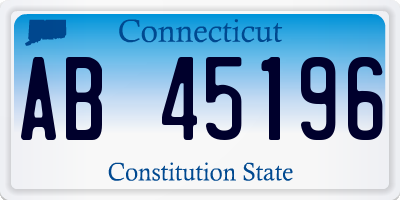 CT license plate AB45196