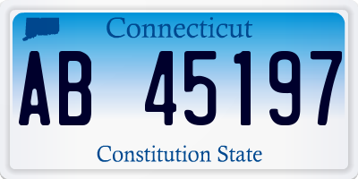 CT license plate AB45197