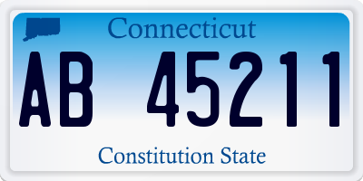 CT license plate AB45211