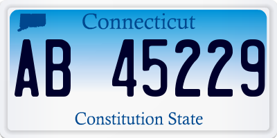 CT license plate AB45229