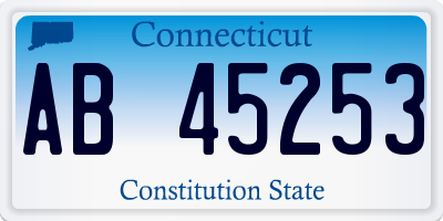 CT license plate AB45253