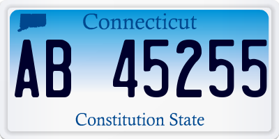 CT license plate AB45255