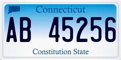 CT license plate AB45256