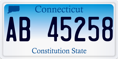 CT license plate AB45258