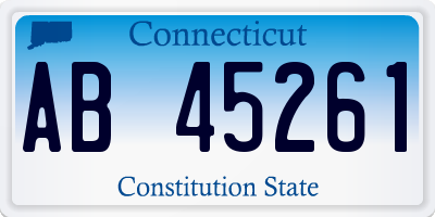 CT license plate AB45261