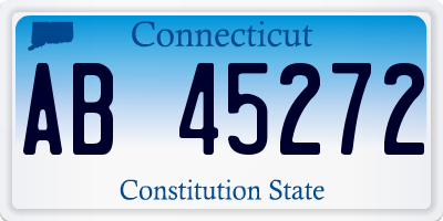 CT license plate AB45272