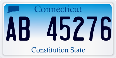 CT license plate AB45276